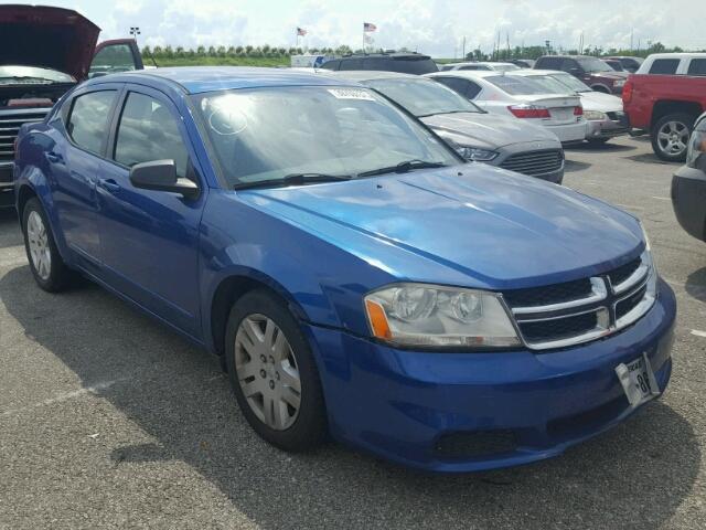 1C3CDZAB9CN323027 - 2012 DODGE AVENGER SE BLUE photo 1