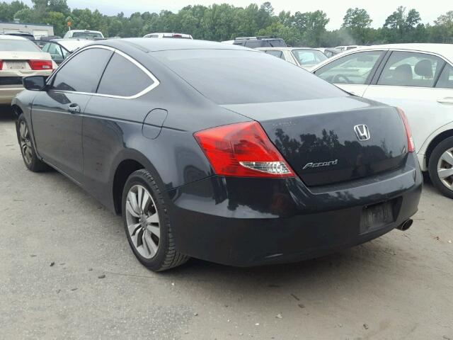 1HGCS1B3XCA022589 - 2012 HONDA ACCORD LX BLACK photo 3