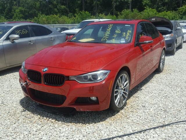 WBA3A9G52FNS66807 - 2015 BMW 335 I RED photo 2