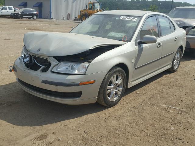 YS3FD49Y371005835 - 2007 SAAB 9-3 2.0T BEIGE photo 2