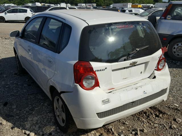KL1TD6DEXAB111937 - 2010 CHEVROLET AVEO LS WHITE photo 3