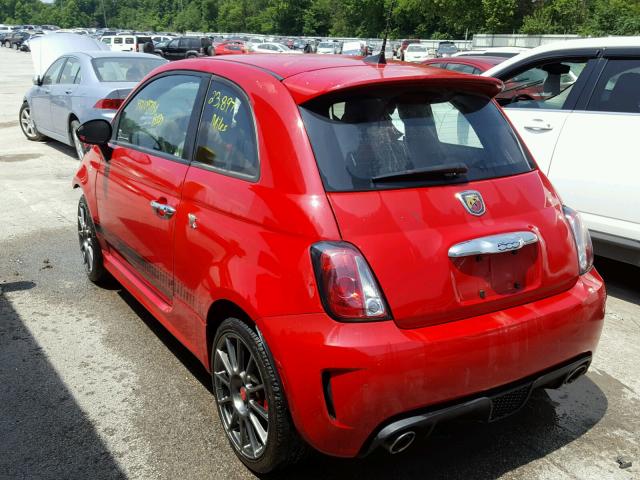 3C3CFFFH8HT580273 - 2017 FIAT 500 ABARTH RED photo 3