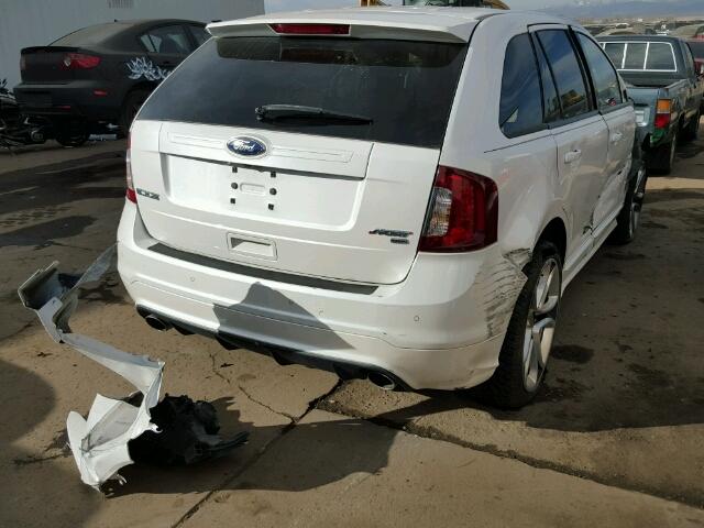 2FMDK4AK0BBA19728 - 2011 FORD EDGE SPORT WHITE photo 4