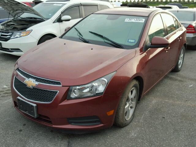 1G1PC5SB7D7204561 - 2013 CHEVROLET CRUZE LT MAROON photo 2