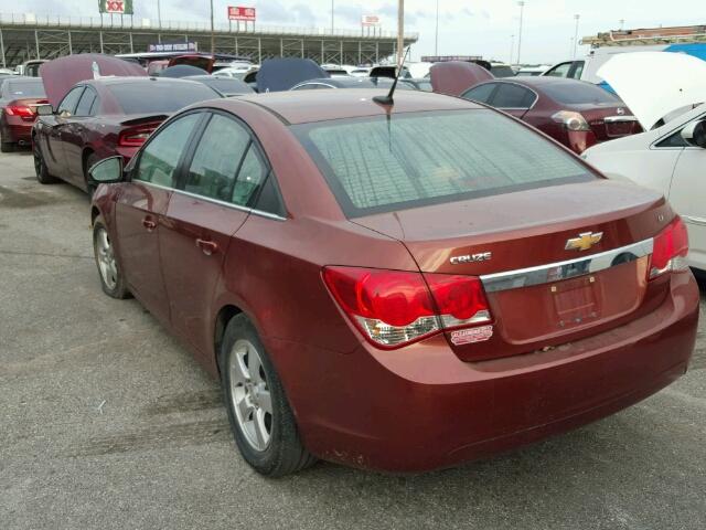 1G1PC5SB7D7204561 - 2013 CHEVROLET CRUZE LT MAROON photo 3