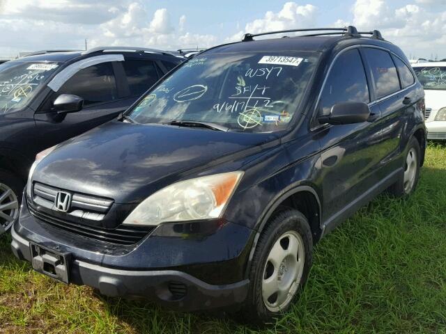 3CZRE38358G704205 - 2008 HONDA CR-V LX BLACK photo 2