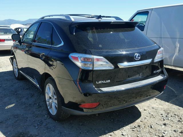 JTJBC1BA6A2019683 - 2010 LEXUS RX 450 BLACK photo 3