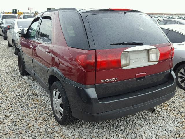 3G5DB03E25S567627 - 2005 BUICK RENDEZVOUS MAROON photo 3