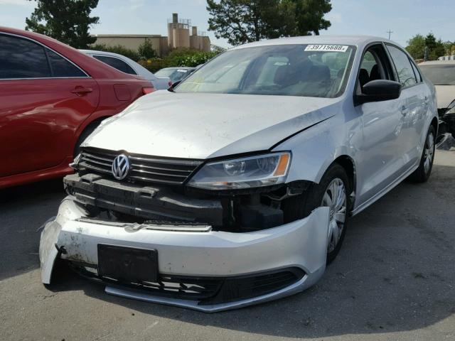 3VW2K7AJ7CM394730 - 2012 VOLKSWAGEN JETTA BASE Արծաթագույն լուսանկար 2