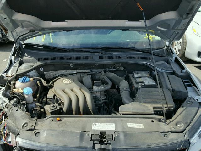 3VW2K7AJ7CM394730 - 2012 VOLKSWAGEN JETTA BASE Արծաթագույն լուսանկար 7
