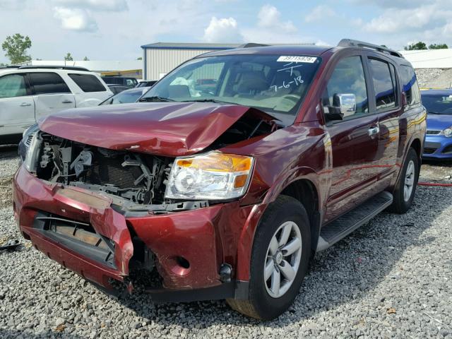 5N1BA0ND5CN622016 - 2012 NISSAN ARMADA SV RED photo 2