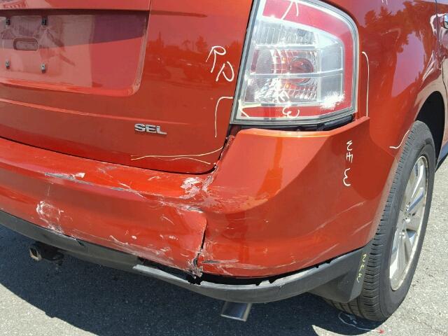 2FMDK49C37BA71438 - 2007 FORD EDGE SEL P ORANGE photo 9