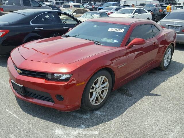 2G1FD1E34F9231076 - 2015 CHEVROLET CAMARO LT RED photo 2