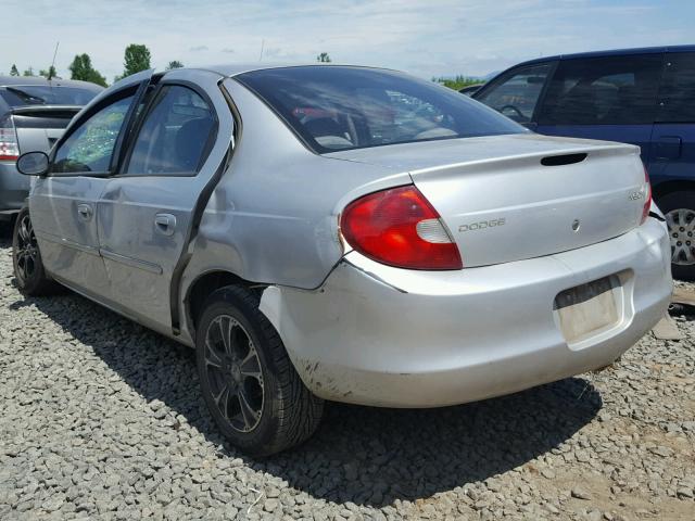 1B3ES26C92D503360 - 2002 DODGE NEON SILVER photo 3