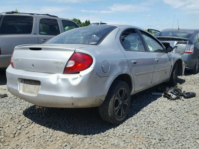 1B3ES26C92D503360 - 2002 DODGE NEON SILVER photo 4