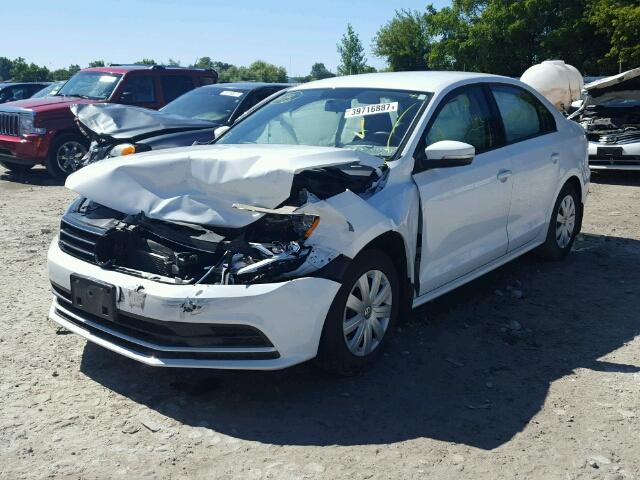 3VW2K7AJ6FM204212 - 2015 VOLKSWAGEN JETTA BASE WHITE photo 2