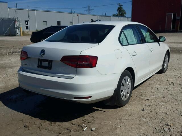 3VW2K7AJ6FM204212 - 2015 VOLKSWAGEN JETTA BASE WHITE photo 4