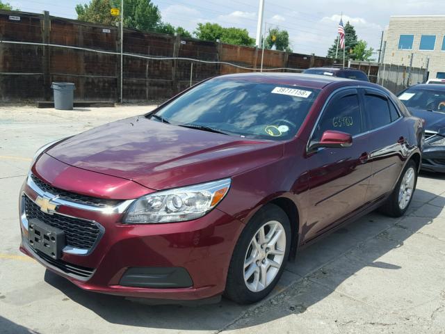 1G11C5SL8FF343136 - 2015 CHEVROLET MALIBU 1LT MAROON photo 2