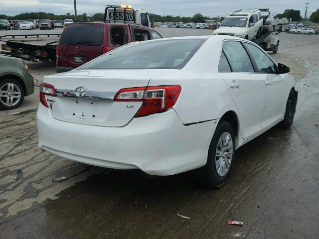 4T4BF1FK2DR281577 - 2013 TOYOTA CAMRY L WHITE photo 4