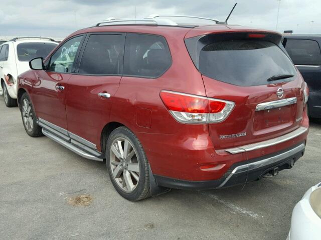 5N1AR2MN9EC672376 - 2014 NISSAN PATHFINDER RED photo 3