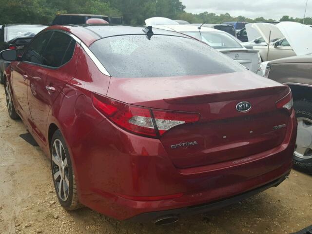 5XXGR4A62CG013754 - 2012 KIA OPTIMA SX RED photo 3