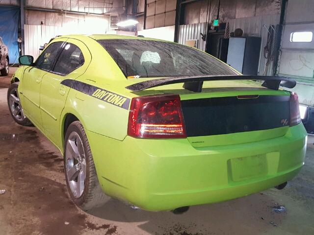 2B3KA53H37H745384 - 2007 DODGE CHARGER GREEN photo 3