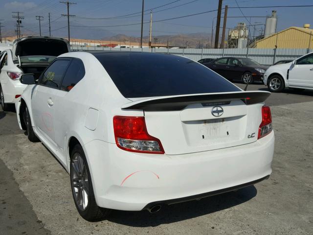 JTKJF5C76D3059298 - 2013 SCION TC WHITE photo 3