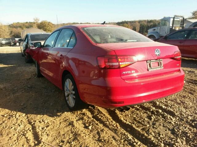 3VWD07AJXFM341474 - 2015 VOLKSWAGEN JETTA SE RED photo 3