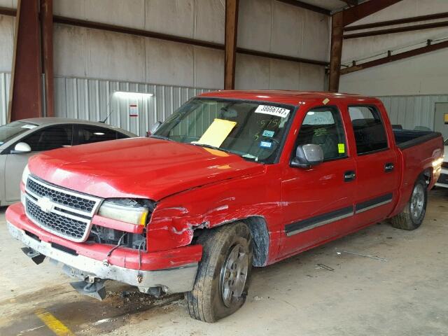 2GCEC13V961355756 - 2006 CHEVROLET SILVERADO RED photo 2