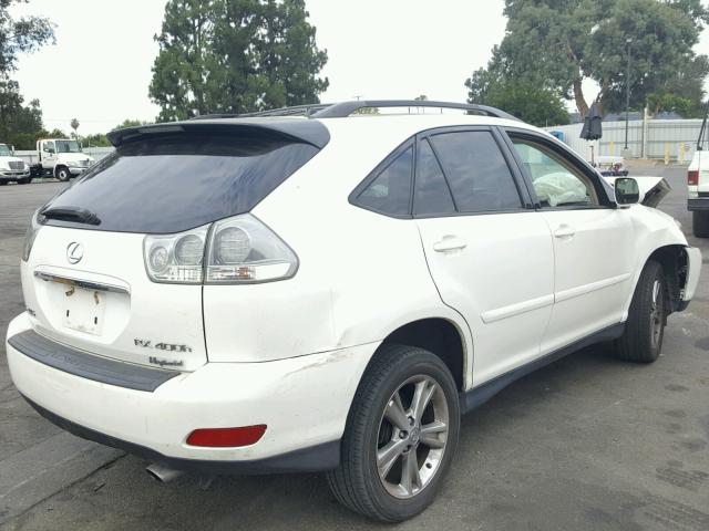 JTJHW31U760009501 - 2006 LEXUS RX 400 WHITE photo 4