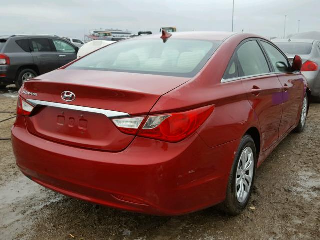 5NPEB4AC9BH045427 - 2011 HYUNDAI SONATA BURGUNDY photo 4