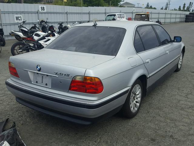 WBAGH8349YDP07264 - 2000 BMW 740 IL SILVER photo 4