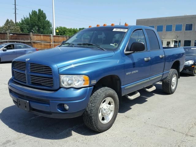 3D7KU28D54G159748 - 2004 DODGE RAM 2500 S BLUE photo 2