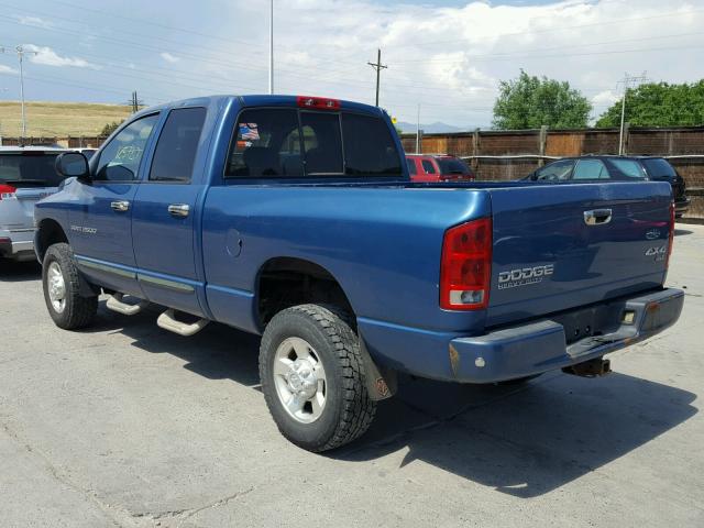 3D7KU28D54G159748 - 2004 DODGE RAM 2500 S BLUE photo 3