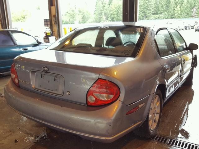 JN1CA31D91T624184 - 2001 NISSAN MAXIMA GXE BLUE photo 4