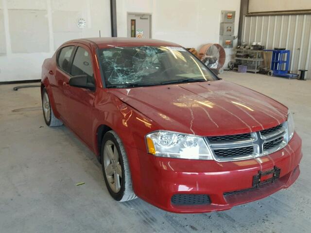 1C3CDZAB5DN517281 - 2013 DODGE AVENGER SE RED photo 1