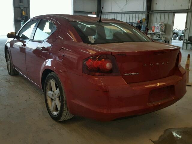 1C3CDZAB5DN517281 - 2013 DODGE AVENGER SE RED photo 3