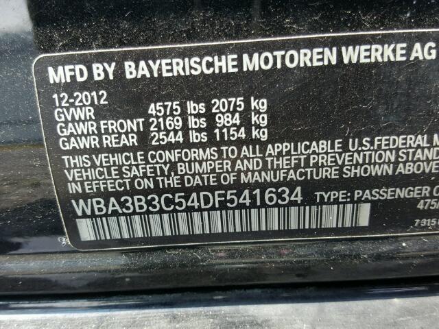 WBA3B3C54DF541634 - 2013 BMW 328 XI BLACK photo 10