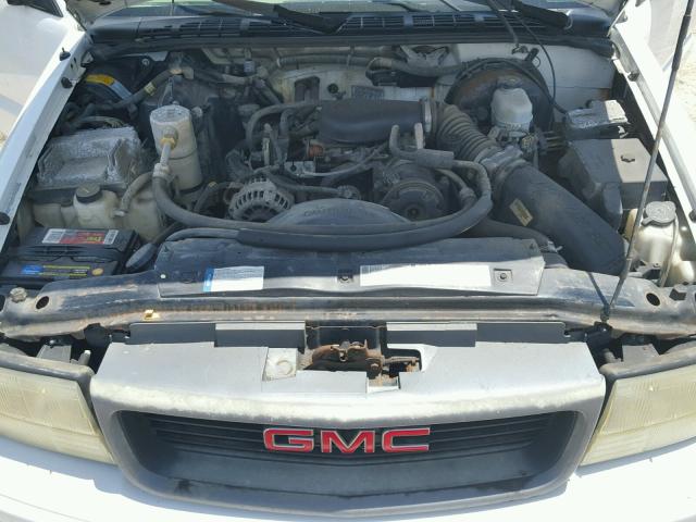 1GTCS14W818260225 - 2001 GMC SONOMA WHITE photo 7