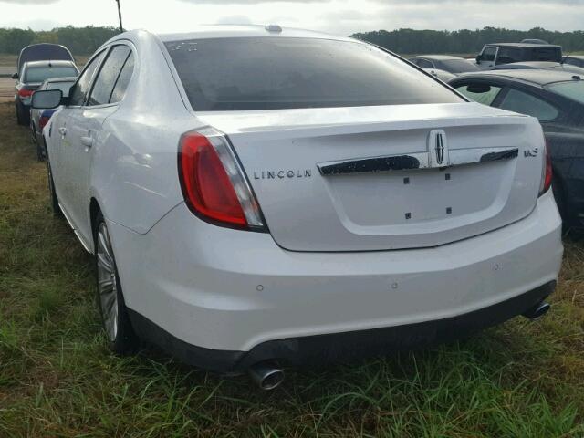 1LNHL9DR3CG803237 - 2012 LINCOLN MKS WHITE photo 3