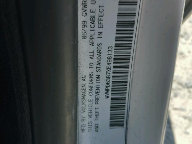 WVWPD63B7XE498133 - 1999 VOLKSWAGEN PASSAT GLX SILVER photo 10