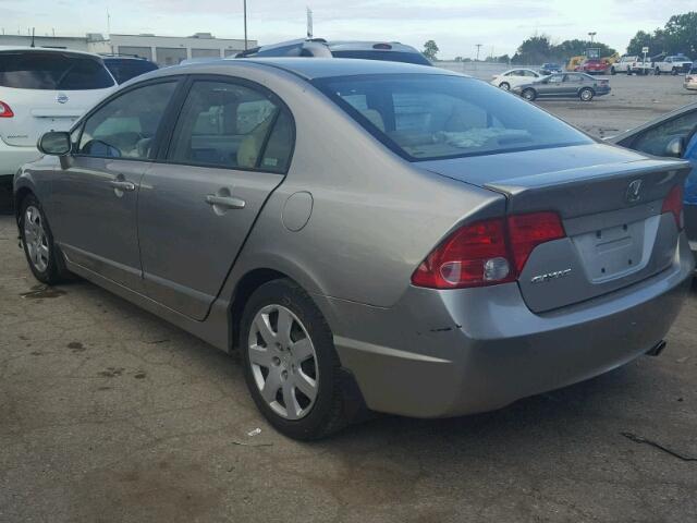 1HGFA16596L032941 - 2006 HONDA CIVIC LX SILVER photo 3