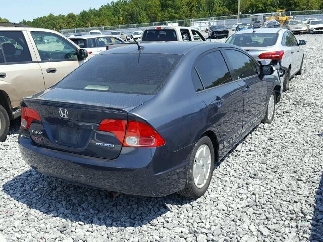 JHMFA36258S004495 - 2008 HONDA CIVIC BLUE photo 4