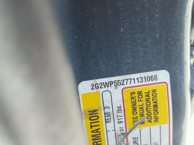 2G2WP552771131068 - 2007 PONTIAC GRAND PRIX BLUE photo 10