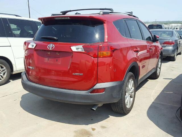 2T3YFREV6DW003545 - 2013 TOYOTA RAV4 RED photo 4