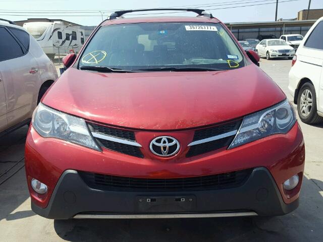 2T3YFREV6DW003545 - 2013 TOYOTA RAV4 RED photo 9