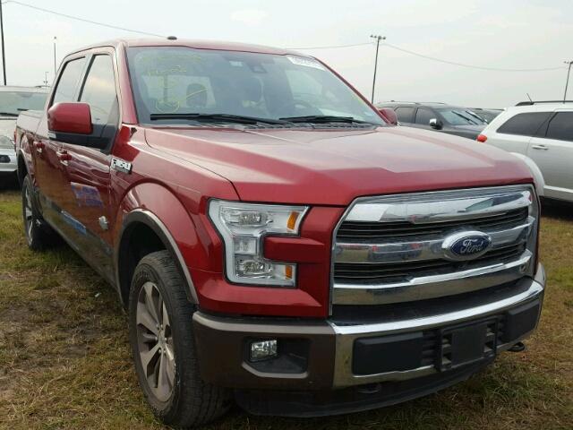 1FTEW1EF3FFA28372 - 2015 FORD F150 SUPER RED photo 1