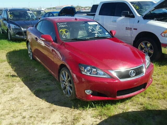 JTHFF2C20D2527806 - 2013 LEXUS IS RED photo 1