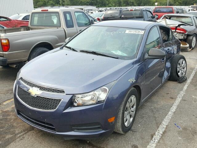 1G1PA5SH3E7215309 - 2014 CHEVROLET CRUZE LS BLUE photo 2