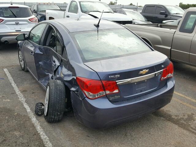 1G1PA5SH3E7215309 - 2014 CHEVROLET CRUZE LS BLUE photo 3